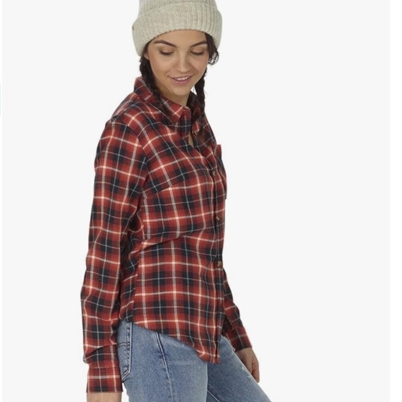 Burton Women’s button down Shirt Plaid Flannel 100% cotton Grungy S - Picture 2 of 14